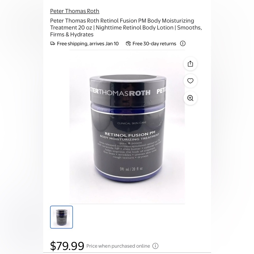 Peter Thomas Roth Retinol Fusion PM Body Moisturizing Treatment